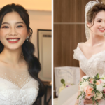 Phong Cách Tóc Xoăn Buộc Nửa Đầu Kết Hợp Mái Lệch