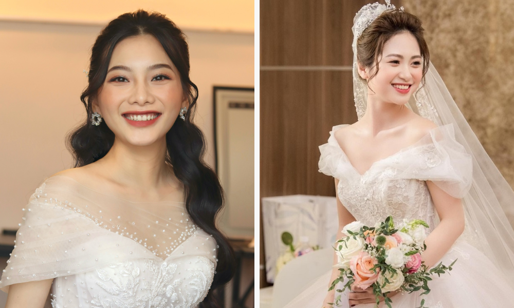 Phong Cách Tóc Xoăn Buộc Nửa Đầu Kết Hợp Mái Lệch