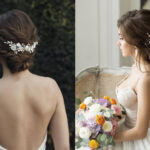 Hình ảnh tóc búi thấp cho cô dâu